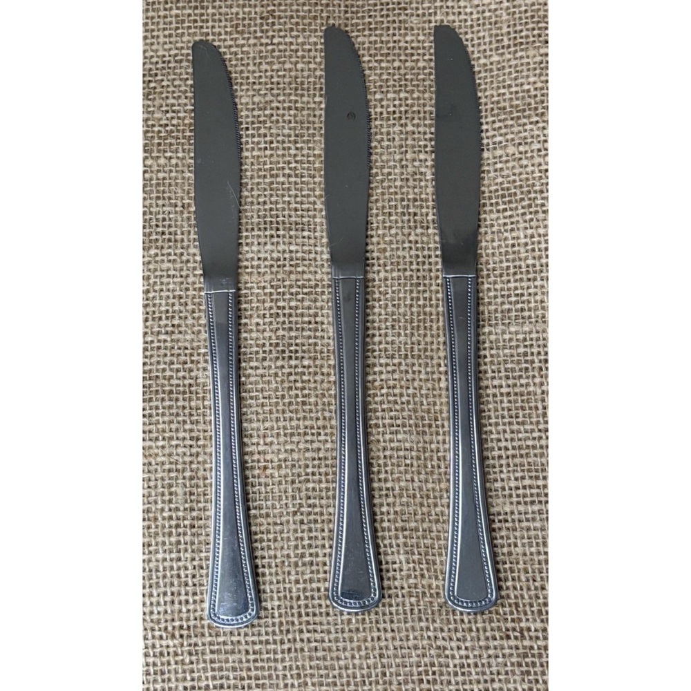 Vintage Beaded Artistry Butter Knife Set Knives Flatware - Picture 1 of 5